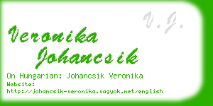 veronika johancsik business card